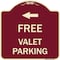 Signmission Free Valet Parking with Left Arrow Heavy-Gauge Aluminum Architectural Sign, 18" x 18", BU-1818-23943 A-DES-BU-1818-23943 - alternate 1